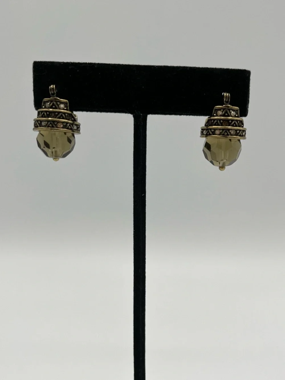 Complete 4-Piece Heidi Daus Classic Edition Swarovski Crystal Taupe Beaded Jewel